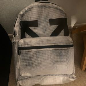Off white transparent backpack